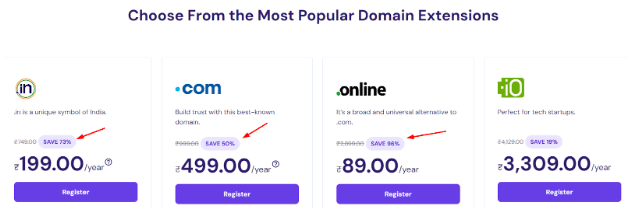 Hosting Domains Discounts