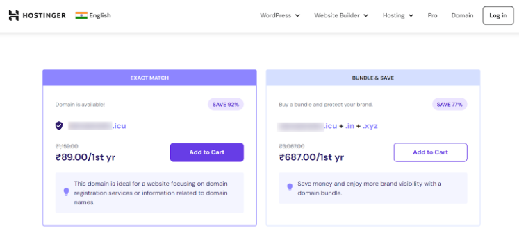 Select Your Desired Domain Name