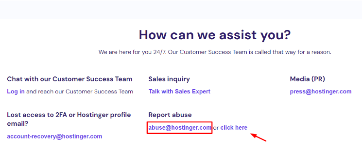 Report Abuse Form 