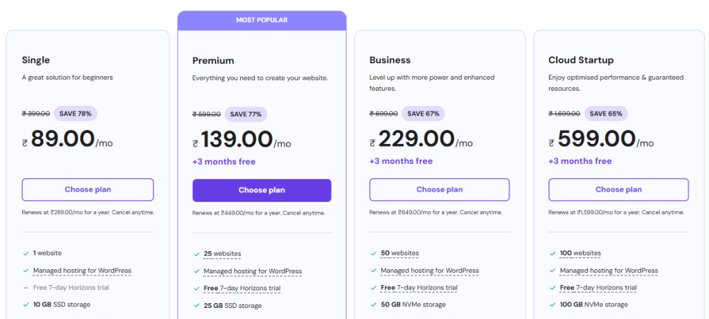 Hostinger Web Hosting Indian Pricing