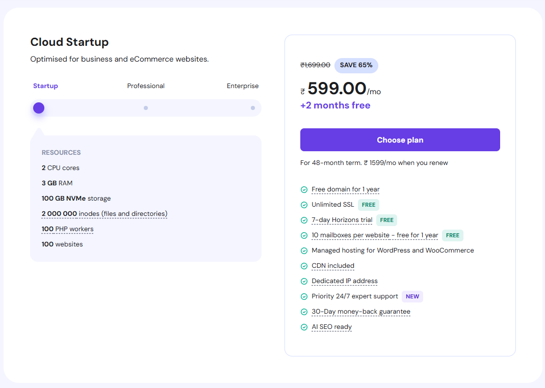 Hostinger Cloud Hosting Indian Pricing