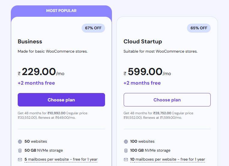 Hostinger WooCommerce Hosting Indian Pricing